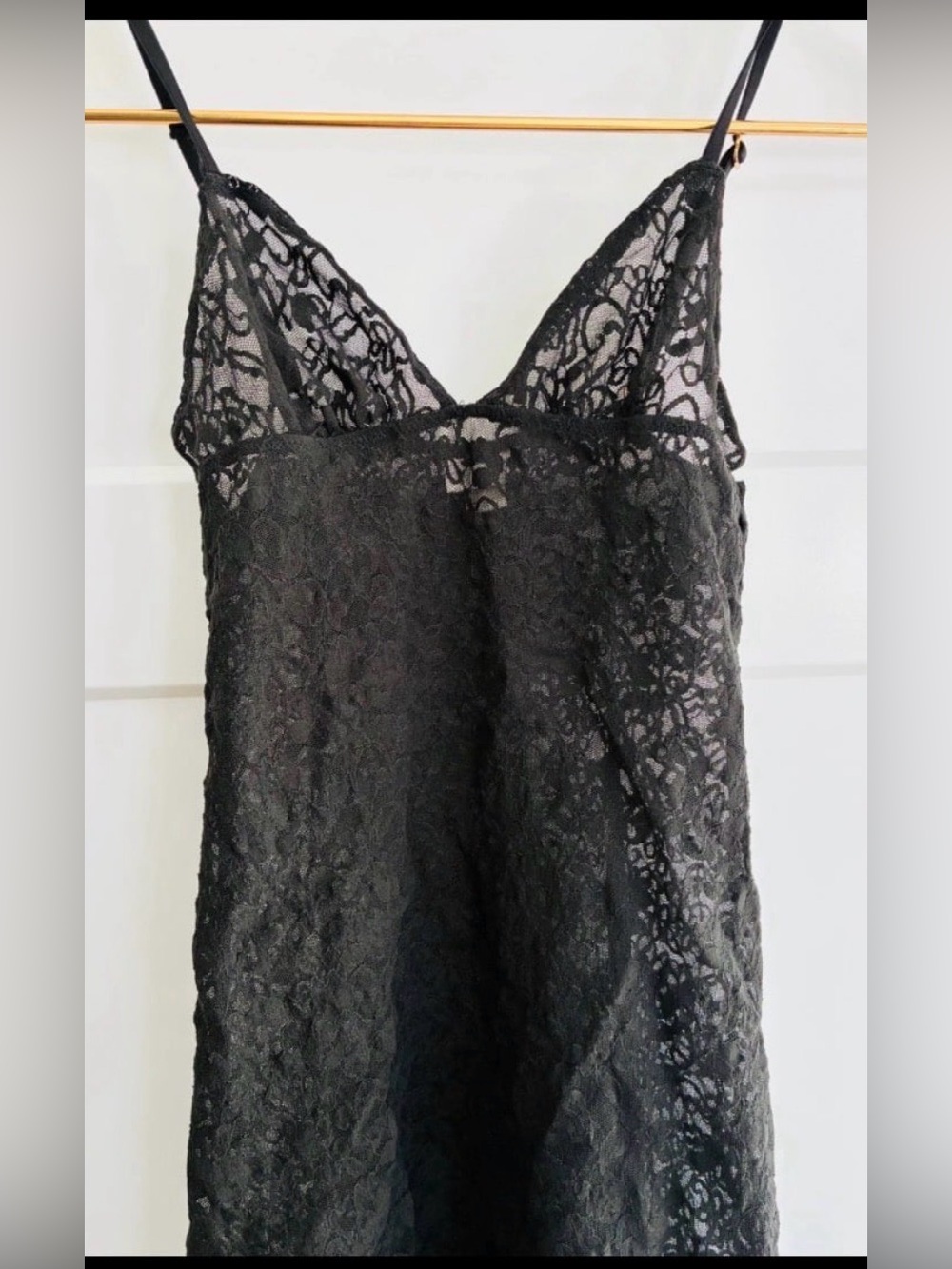 Vintage Victoria's Secret Black Lace Slip women small